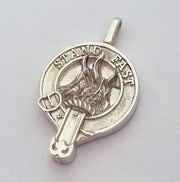 Grant Clan Crest Pendant Stand Fast Sterling Silver or Gold Scot Jewelry Charms & Pendants